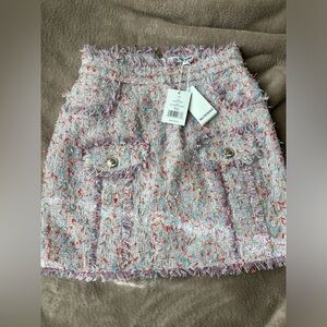 Walter Baker Multicolor Tweed Mini Skirt